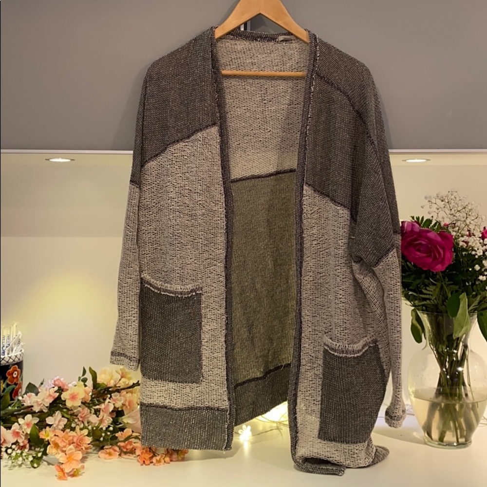 Color block cardigan